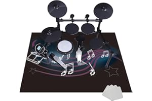 JAEVKWZY 140 x 120 cm Schlagzeugteppich Drum Teppich - Rutschfeste Trommel Teppiche - Professionelles rechteckiges Elektronisches Jazz Schlagzeug Kit für Bass Drum Snare Drum und andere Instrumente Teppich