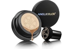 Anglicolor Mushroom Head Air Cushion CC Cream,Full Coverage Concealer,Face Makeup Foundation Long Lasting,CC Cream Makeup Base Primer Even Skin Tone (#05 Sand, 15 millilitre)