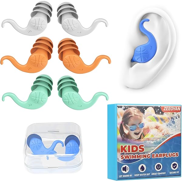 Copri Orecchie Per Doccia YPYMOD 4 Paia Tappi Per Le Orecchie Da Nuoto, Tappi Orecchie Piscina In Silicone Riutilizzabili In Morbido Silicone, Per Doccia, Nuoto, Surf, Snorkeling E Altri Sport Acquatici (Nero