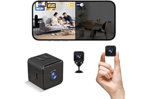 ANLUOMAFUY Anluoamfuy Mini Telecamera WiFi Interno, Videocamera Sorveglianza 1080P, Telecamera Nascosta, Mini Videocamera, Sorveglianza Senza Fili, Visione Notturna, per Casa, Bambini