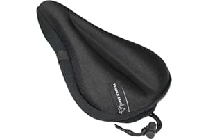 Temple Tape Ultra Gel Bike Seat Cushion - Extra Soft Bicycle Saddle Cover for Spin, Exercise Stationary Bikes and Outdoor Biking - Premium Accessories for Comfort While Cycling
