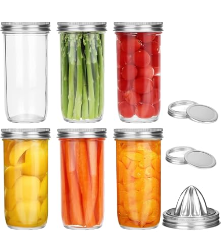 Lot De 15 Couvercles Mason Jar 70mm - Avec Joints Caoutchouc - Réutilisables, Hermétiques - Pour Conserves