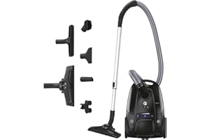 Hoover Aspirapolvere a traino con sacco Telios – Compatto, Silenzioso 69 dBA, Capacità sacco 3,5L, Leggero e con filo, Spazzola Parquet, Raggio d’azione 9,6 m, Filtro polvere EPA12 [TXLZ72HM]