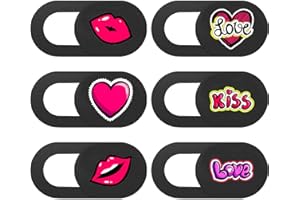 TUKEVA Webcam Abdeckung 6 Stück, Webcam Cover, Webcam Cover Slider, Niedliches Kamera Webcam Abdeckung, Passend für Laptop, Tablet, Smartphone, Schützen Sie Ihre Privatsphäre und Sicherheit