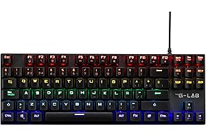 The G-Lab - Keyz Mercury TKL Teclado Mecanico Gaming USB - Formato TKL, Layout Español, RGB LED, Programable - Teclado Gaming, Switch Outemu Red - PC/PS4/PS5 - Nuevo