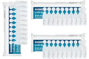 KNOXZY Isotonic Saline Solution 0.9% - Sodium Chloride NaCl - Inhalation Saline Solution for Humidifying The Airways - 2.5 ml Unit Dose Vials, Pharmaceutical Grade (Isotonic - 30 Vials)
