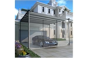 Sonakia Transparent Tarp Curtains, Clear Gazebo Side Panels With Pvc Tarpaulin and Zip, Pergola Garden Patio Waterproof Tarpaulin Side Panels, 0.5mm Outdoor Curtains,WxH-3x2.1m/9.8 * 6.9ft