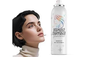 HIESGIE Black Temporary Hair Color Spray - Gentle Formula, Washable & Non-Sticky | Instant Hair Dye Alternative for Adults | Halloween, Costume, Party Makeup, 150ml