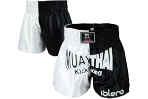 ISLERO FITNESS Short de combat Islero Muay Thai, MMA Kick Boxing, Grappling, Arts Martiaux, UFC Cage Combat Shorts Vêtements Homme