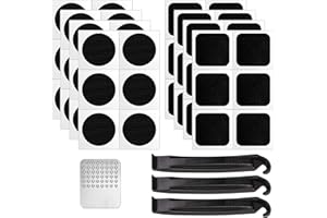 Keratobleem Kit Rustine Vélo Autocollante[52 in 1],Kit de Réparation de Crevaison pour Vélos de Route,Kit de Réparation de Pneus de Vélo,pour Vélo, VTT, BMX et Fauteuils Roulants