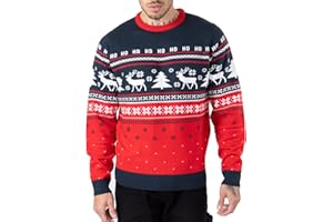 NOROZE Maglione da Elfo Lavorato a Maglia Unisex da Uomo