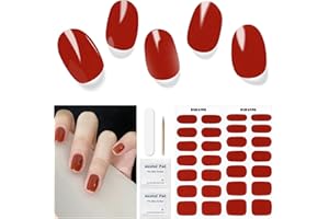 ‎DUKASOU Nagelfolie UV Härtend - 28 Stück Nagelsticker Röte UV Gel Nagelfolien Selbstklebend Halloween Nail Sticker Nagellackstreifen Gel-Nagelaufkleber Herbst Art Stickers DIY für Damen（Karamell-Macchiato）