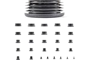 KEAY VITAL PARTS Plastic End Caps. Ribbed Inserts for Round Tubes. Made in Germany (Black, Suitable for Tubes with 16mm Outside Diameter with 1.5mm to 2mm Wall Thickness- See Second Image, Pack of 100)