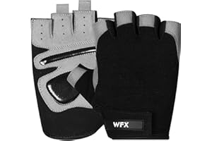WFX Guanti da palestra per allenamento sollevamento pesi, per uomini e donne, con supporto per il polso imbottito, protezione extra per il palmo della mano, guanti da allenamento fitness, ciclismo,