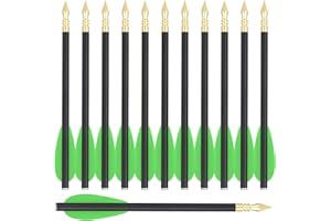 WANVZMR 6.3" Pistol Crossbow Bolts,Mini Crossbow Arrows, Carbon Crossbow Bolts Arrows with Steel Tips Hunting Arrows for 50-80lbs Mini Crossbow Archery Pistol Hunting Target Practice