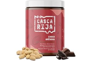 CASCA RIJA: Crema de Almendras con Chocolate Negro 1 kg | 89,8% Almendras Tostadas + 10% Chocolate Negro + 0,01% Canela Molida + 0,01% Jengibre en Polvo | 100% Cremosa Sin Trozos de Almendras, Vegan