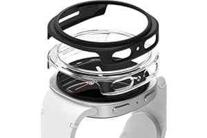 Ringke Slim Compatible with Samsung Galaxy Watch 8 40mm Case [2 Pack] Ultra Thin Lightweight Hard PC Cover - Clear & Matte Black