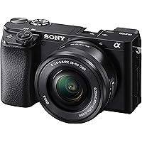 Sony Alpha ILCE 6100L 24.2 MP Mirrorless Digital SLR Camera with 16-50 mm Power Zoom Lens (APS-C Sensor, Fast Auto Focus, Real-time Eye AF, Real-time Tracking, 4K Vlogging Camera & Tiltable Screen)