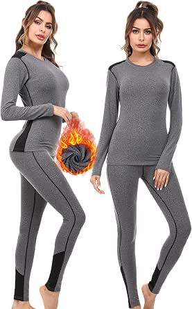 SKYSPER Set Biancheria Intima Termica Tuta da Allenamento Aderente  Antivento Inverno Autunno Maglia Termica Pantaloni Termici per Corsa Sci  Palestra Ciclismo Fitness lencicol Uomo Moda