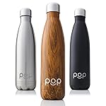 POP Design Bottiglia per Acqua Mantiene Il Freddo per 24 Ore e Il Caldo per 12 Ore | Acciaio Inox Isolamento a Vuoto...