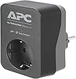 APC Surge Protector - PME1WB-GR -Steckdosenadapter mit Überspannungsschutz (1 Ausgangssteckdose, nur Steckdosen) Farbe: schwarz