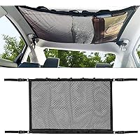 Souarts Auto Gepäcknetz Aufbewahrung Cargo Netz für Auto Decke mit Kordelzug für Vier Dach Armlehnen Double Mesh und…