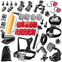 Robustrion 40 in 1 Mounts, Straps & Accessories Kit for GoPro Hero 8/7/6/5/4/3/2/1/SJCAM/Akaso/Apeman/Xiaomi Yi Action Camera