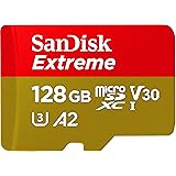 SanDisk Extreme microSDXC 128GB + SD Adapter + Rescue Pro Deluxe 160MB/s A2 C3 V30 UHS-I U3