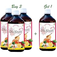 Deepa Dilkhush Syrup for Cholesterol Weight Loss and Heart Blockages Syrup With Garlic | Lemon | Ginger | Apple Cider Vinegar | Honey Syrup (500ml)