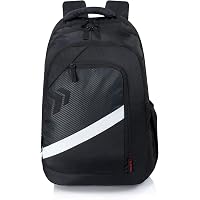 Lunar's V-Line 35 Ltrs Water Resistant Casual Travel Bagpack/College - School Backpack Bag (Black) for Men & Women