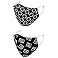 DFR Reversible Black And Blue Double Side Rajasthani Sanganeri Print With Adjustable Elastic Fashion Face Mask for Women…