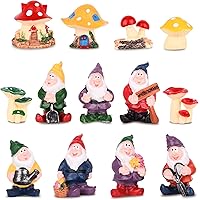 VAINECHEY Feengarten Set Figur Outdoor Decor Miniature Fairy Garden Farbenfreudig Mikrolandschaft Zubehör Miniaturgarten…