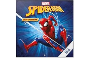Grupo Erik Wall Calendar 2026 - Marvel Spiderman Calendar 2026 | Square 30 x 30 cm - 12 x 12 inches Wall Planner, Family Planner Month To View | Spider Man Gifts, Spiderman Gifts For Friends