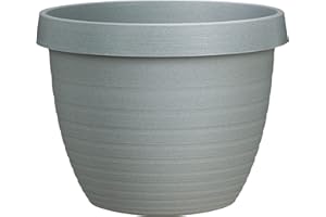 Scheurich Country Star, Pflanzgefäß aus Kunststoff, Granite Grey, 40 cm Durchmesser, 30 cm hoch, 21,5 l Vol.