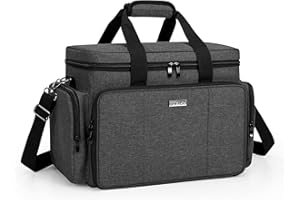 BAFASO Bolsa de Maquillaje Grande, Bolsa de Cosméticos con Divisores Extraíbles, Estuche de Viaje para Maquillaje, Negro