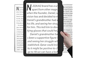 NZQXJXZ 5 x duża lupa do czytania, 25 x 18 cm, pełnostronicowa lupa do przeglądania, ręczna lekka lupa do czytania dla seniorów i osób o słabym wzroku