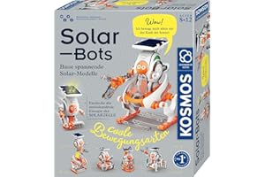KOSMOS 621247 Solar Bots, Baue 8 Solar-Modelle, Bausatz für Solar Roboter mit Solarenergie-Antrieb, Solarzelle mit Motor, Experimentierkasten für Kinder ab 8-12 Jahre