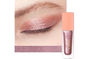Oulac Sombras de Ojos Metálica Brillantes-Sombras de Ojos Líquida Pigmentada con Sustancia Hidratante No Reseca Párpados, Duradero y Combinable, Fácil de Quitar, No Graso, Strength of Love(02)