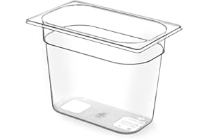 HENDI Recipiente Gastronorm 1/4 - Tritan BPA free - Transparente - 1.8 L - 265x162x(H)65 mm