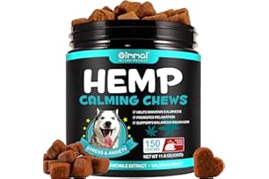 FVVSIEDK Calming Chews for Dogs,Quiet Moments Dog Calming Treats,Help Promote Relaxation,Dogs Anxiety Stress Relief-Barking,Separation,Thunder,Travel Issues (Duck, 150counts)