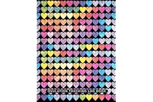 Ovulation Tracking Log Book: 65 Pages Easy-Carry Slim Log Book With Tables | Manual Pregnancy Test Strip & Ovulation Test Strips Paper Progression Recording Glittering Colorful Love Fertility Journal