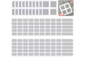 JICYOR Fliegengitter Reparatur Set, 140 Stück Stark Kleber Insektenschutz Fliegengitter Fenster Reparatur, Net Mesh Repair Tape, Fliegengitter Reparatur Klebeband für Tür Loch Von Ausbesserung
