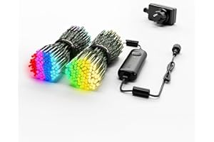 Twinkly Strings HD 500 Smart RGB+W LEDs, 27,5 Meter, grünes Kabel, Weihnachtsbeleuchtung für den Innen- und Außenbereich