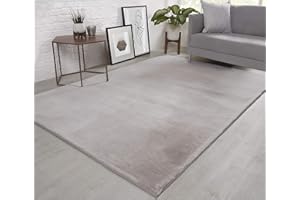 viceroy bedding NATURAL FAUX RABBIT Rug Ultra Soft Plush Extra Large Rugs Living Room Wool Shaggy Fluffy 26mm Thick Pile Height Modern Area Rugs - (Silver Light Grey, 160cm x 230cm (5.5ft x 7.5ft))
