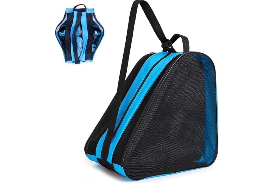 Kefiyis Roller Skate Bag - Unisex Ice Skate Bag with Adjustable Shoulder Strap - Breathable Oxford Cloth Skating Shoes Storage Bags Roller Skating Accessories