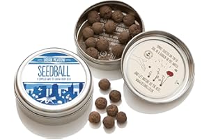 SEEDBALL Urban Meadow Mix Seed Bombs (Wild Flower Tin) – 20 Balls | British Wildflower Seeds - Seed Bomb for Bees, Butterflies, Birds & Garden Wildlife – A Colourful Mix of Annuals & Perennials