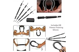 HK ONLINE HK Heavy Duty FLEXIBLE POWER TWISTER -Stretch & Bend Spring Exercise Bar, Shoulder, Arms, Chest & Abs, INCLUDES HK Fitness Gloves (40KG)