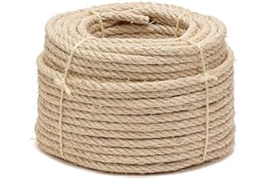 La cordeline Cordage Sisal Naturel Ø 10 mm 50 m- Corde Arbre à Chats, Bricolage, Corde Jardin