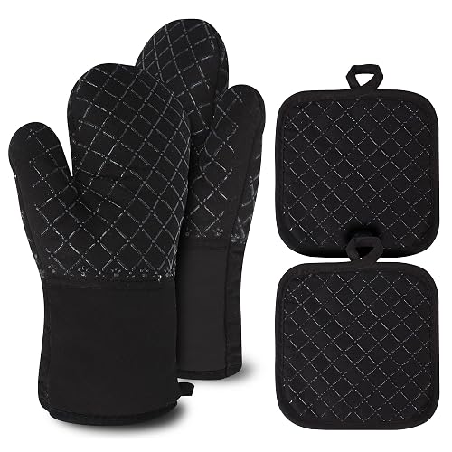 Ofenhandschuhe & Topflappen 4er-Set, bis 250 °C