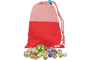 Goki 63924 Väska med 50 Glaskulor